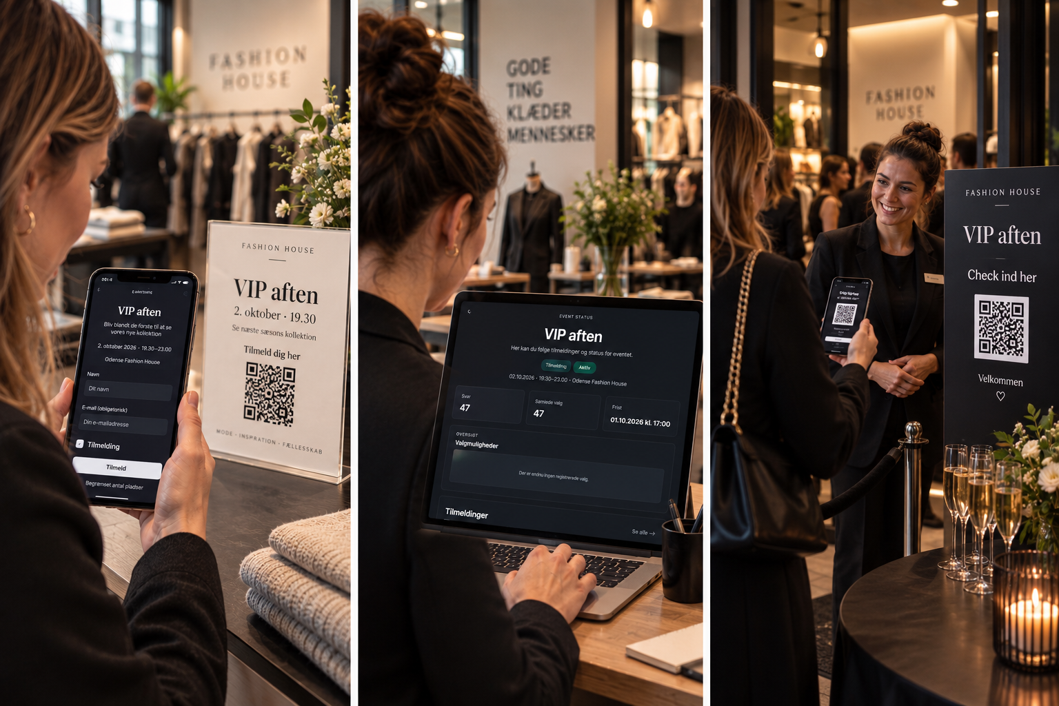 DAHMIT Events tilmelding, status og check-in